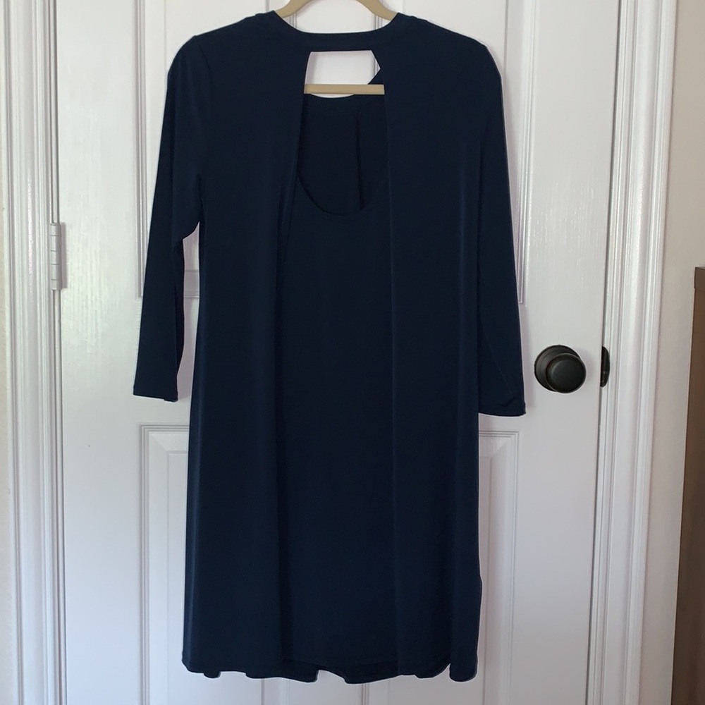 Bcbgeneration Long Sleeve Navy Pullover Dress - image 4